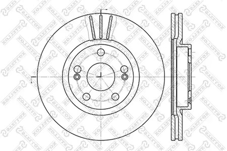 Диск тормозной STELLOX 6020-3913V-SX