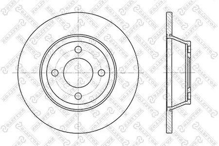 Диск тормозной передний STELLOX 6020-4741-SX