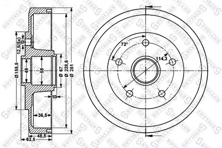 Тормозной барабан STELLOX 6025-3210-SX