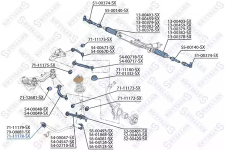 Опора стабилизатора STELLOX 71-11178-SX
