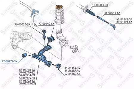 Сайлентблок STELLOX 77-00172-SX