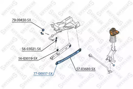 Подвеска рычага независимой подвески колеса STELLOX 77-00937-SX