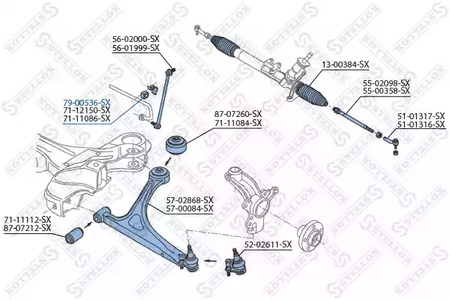 Опора стабилизатора STELLOX 79-00536-SX