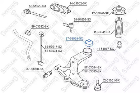 Сайлентблок STELLOX 87-53069-SX