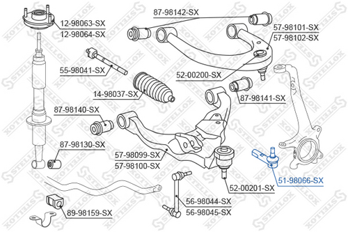 Рулевая тяга STELLOX 51-98066-SX