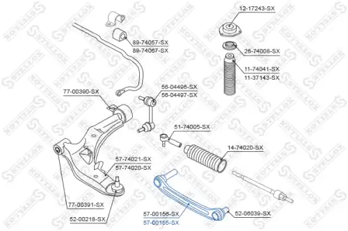 57-00155-sx рычаг верхний правый STELLOX 57-00155-SX