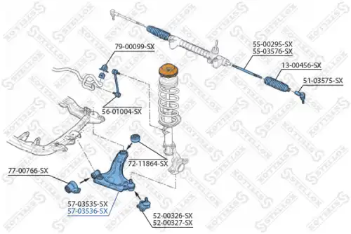 Рычаг подвески STELLOX 57-03536-SX