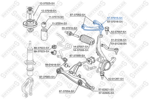 Рычаг подвески STELLOX 57-37015-SX