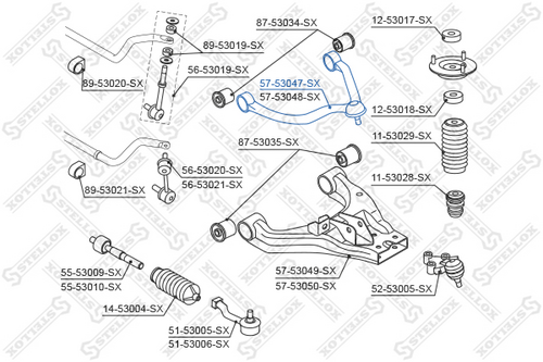 Рычаг подвески STELLOX 57-53047-SX