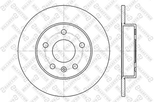 Диск тормозной задний STELLOX 6020-3631-SX