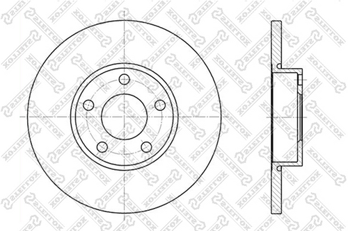 Диск тормозной передний STELLOX 6020-4742-SX