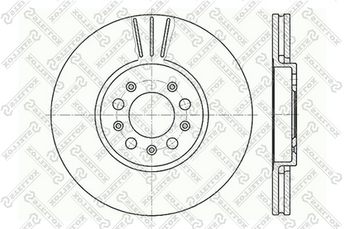 Диск тормозной передний STELLOX 6020-4760V-SX