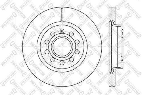 Диск тормозной передний STELLOX 6020-4787V-SX