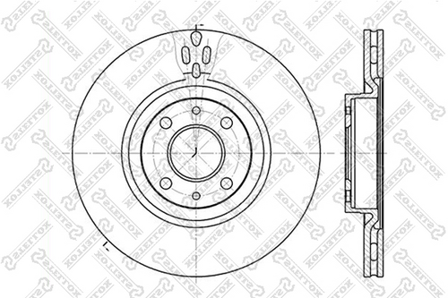 Диск тормозной передний STELLOX 6020-9923V-SX