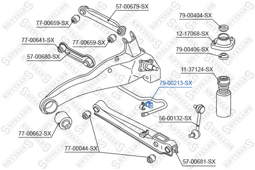 Опора стабилизатора STELLOX 79-00213-SX