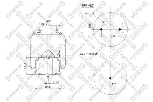 84-00146-sx пневмопод. со стак. STELLOX 84-00146-SX