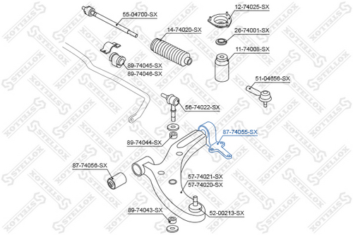 Сайлентблок STELLOX 87-74055-SX
