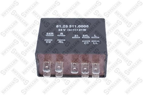 88-05810-sx реле поворотов 9 контактов 24v (3+1)x21w STELLOX 88-05810-SX