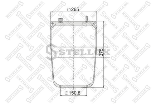 Кожух пневматической рессоры STELLOX 90-08360-SX