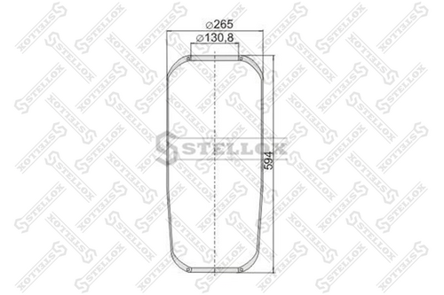 Кожух пневматической рессоры STELLOX 90-08380-SX