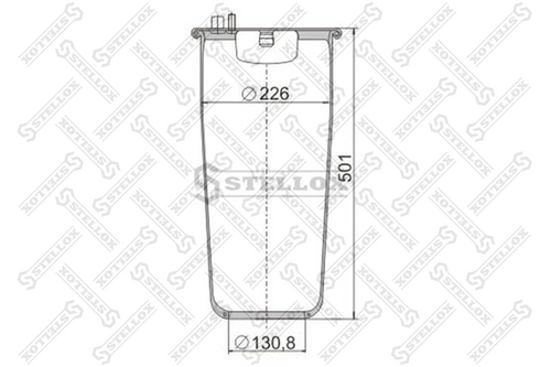 Кожух пневматической рессоры STELLOX 90-48820-SX