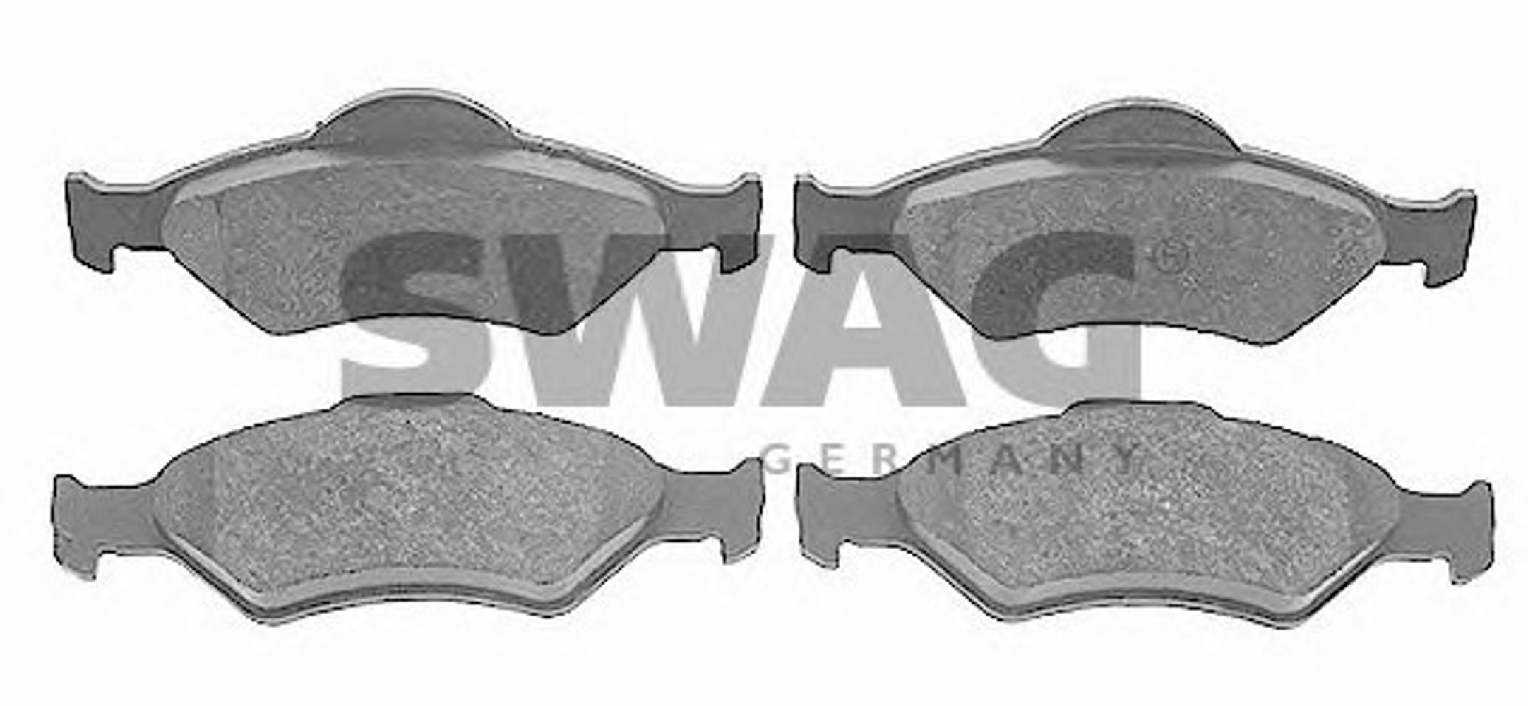 Комплект тормозных колодок дисковый тормоз SWAG 50916400
