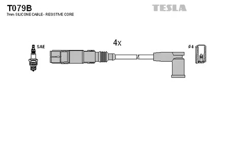 Комплект проводов зажигания alternative TESLA T079B