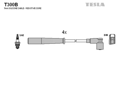 Провода зажигания TESLA T300B