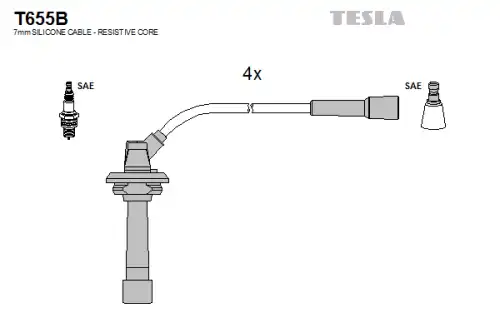T655b-tsl к-кт проводов TESLA T655B