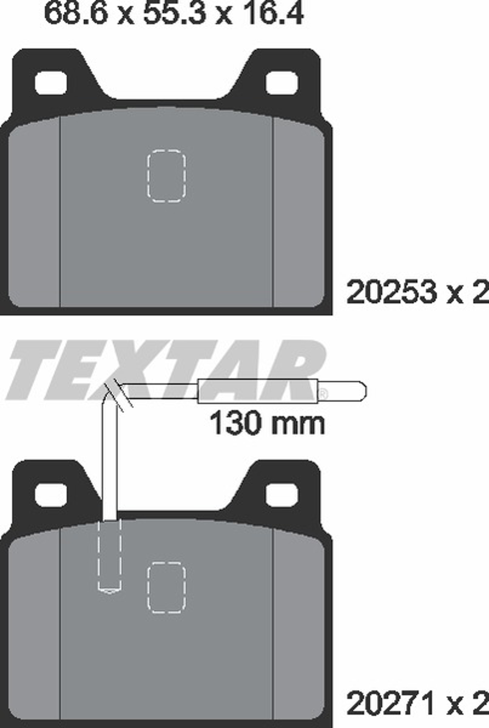 Колодки тормозные дисковые TEXTAR 2025301