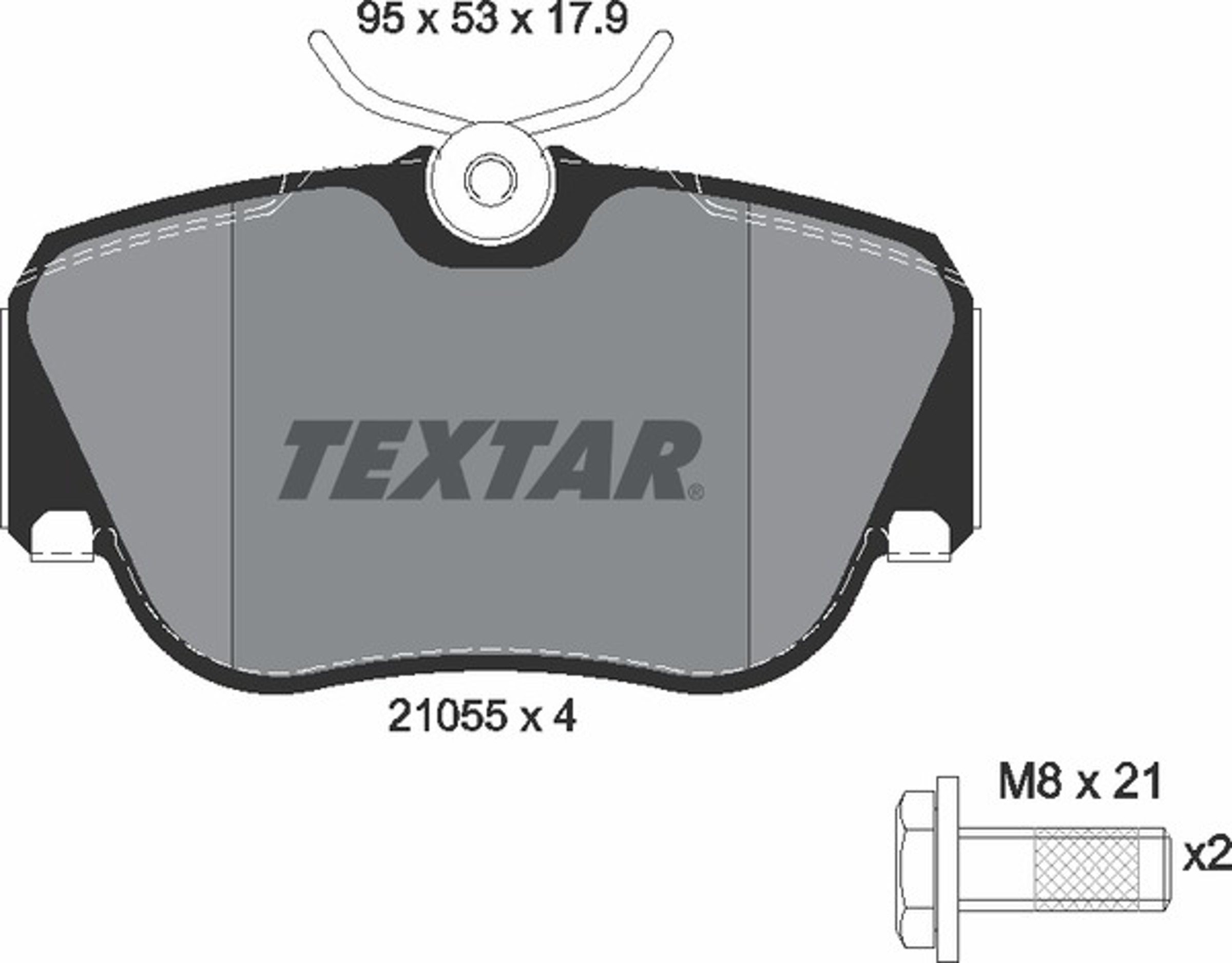 Колодки тормозные дисковые TEXTAR 2105503