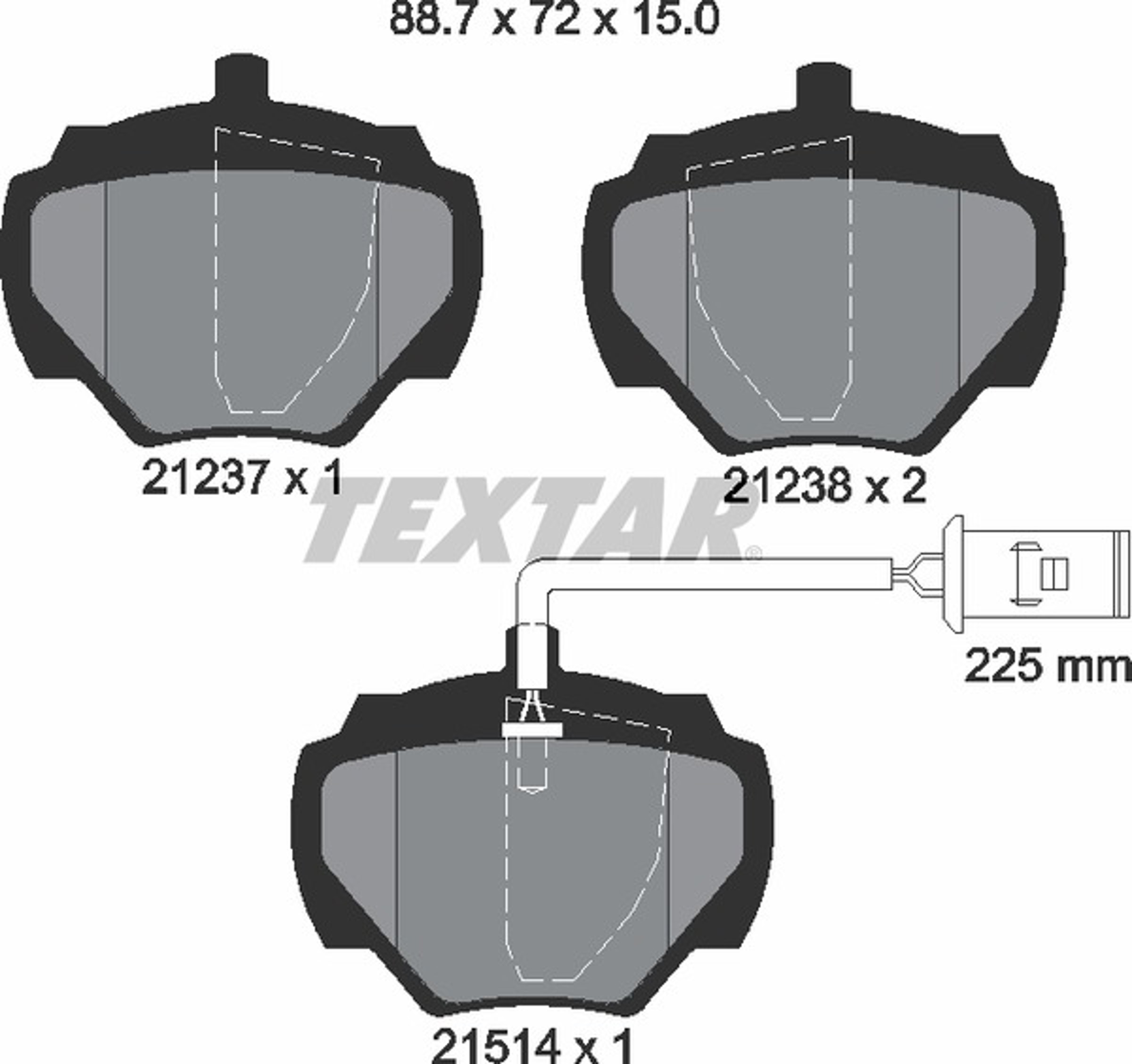Колодки тормозные дисковые TEXTAR 2123701
