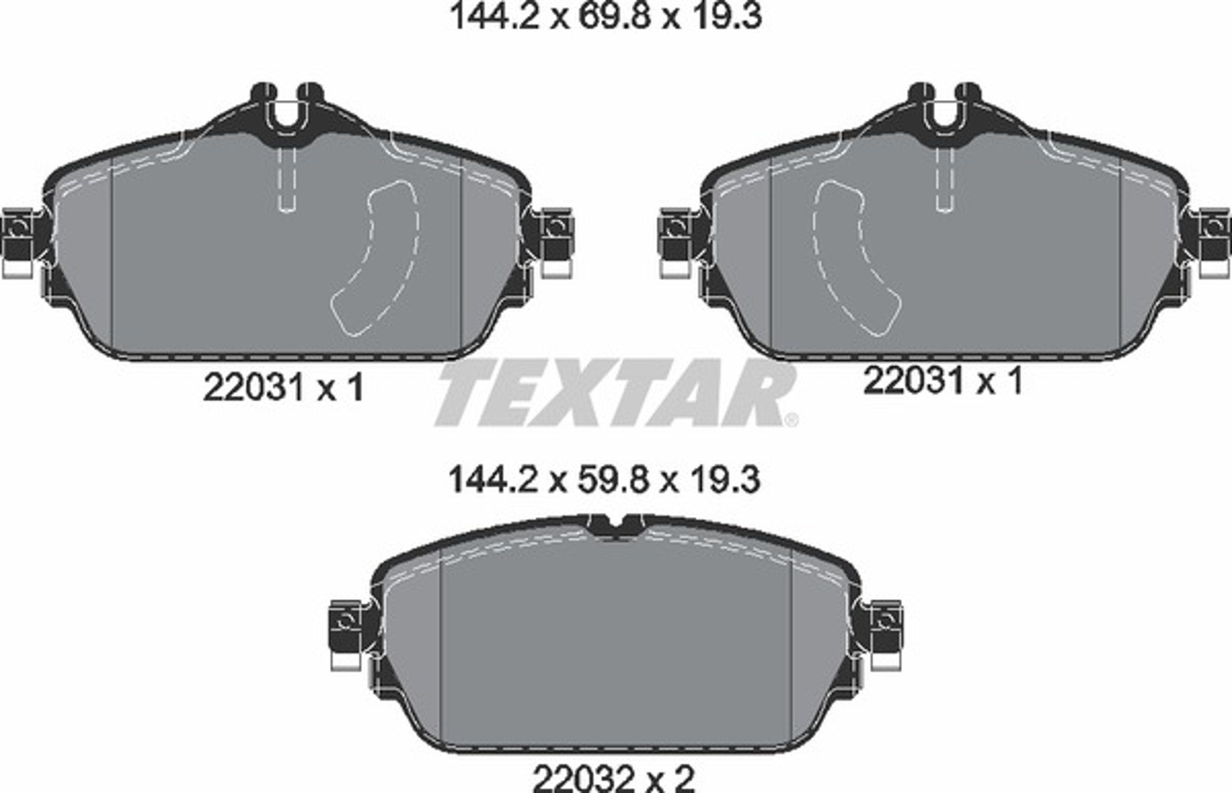 Тормозные колодки TEXTAR 2203101