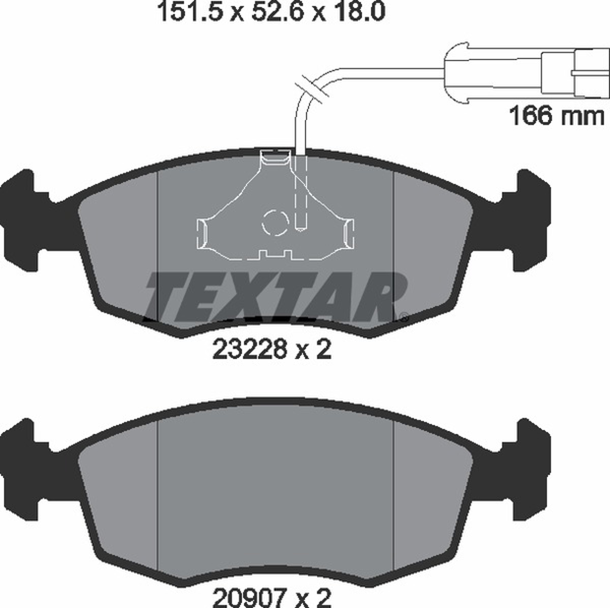 Колодки тормозные дисковые TEXTAR 2322702