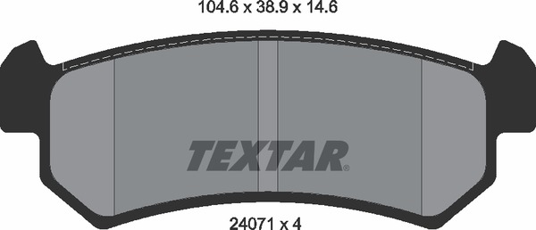 Комплект тормозных колодок дискового тормоз TEXTAR 2407101