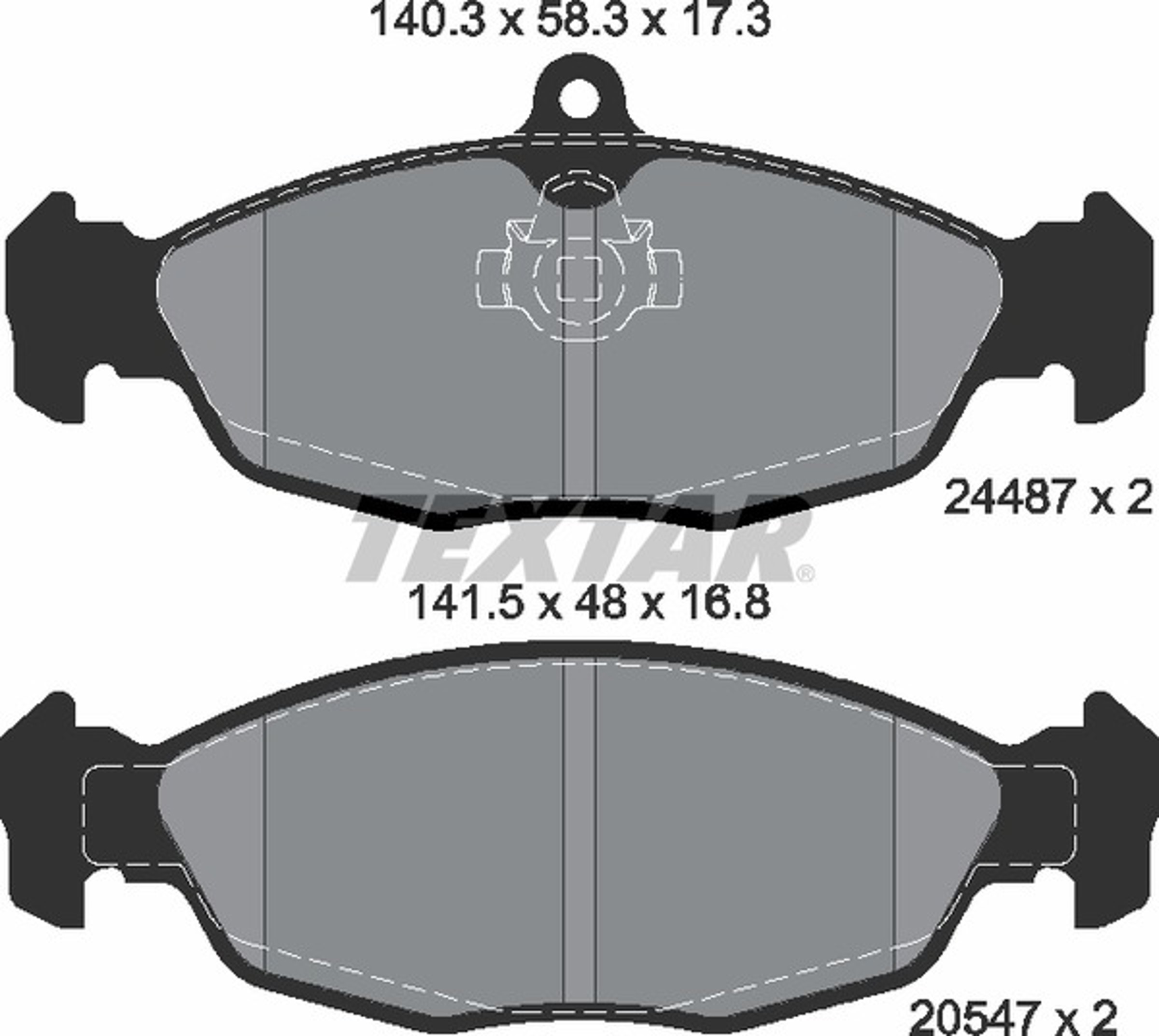 Колодки тормозные дисковые TEXTAR 2448701