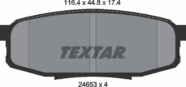 Комплект тормозных колодок дискового тормоза TEXTAR 2465301