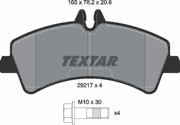 Комплект тормозных колодок дискового тормоз q+ TEXTAR 2921702
