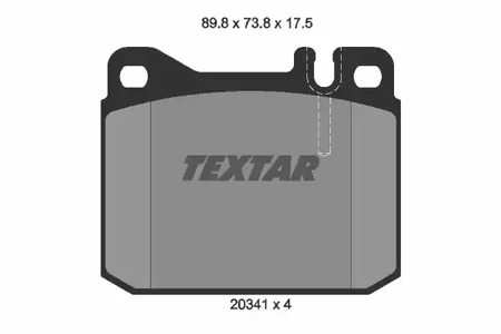 Комплект тормозных колодок дискового тормоза TEXTAR 2034110