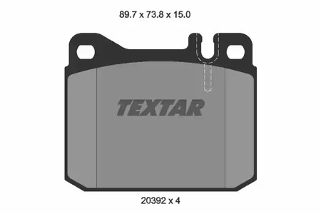 Колодки тормозные дисковые TEXTAR 2039204