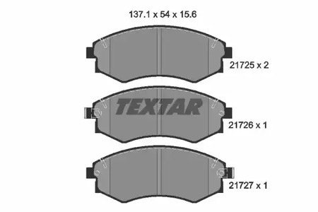 Комплект тормозных колодок дискового тормоза TEXTAR 2172502
