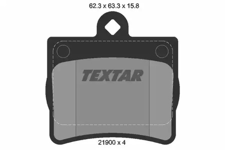 Комплект тормозных колодок дискового тормоза TEXTAR 2190003