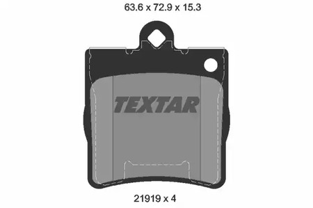 Комплект тормозных колодок дискового тормоза TEXTAR 2191901
