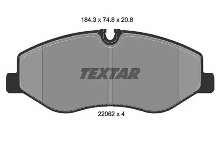 Колодки тормозные дисковые TEXTAR 2206201