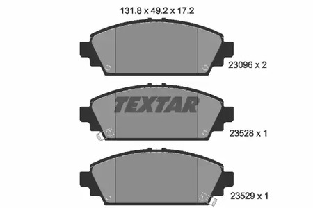 Комплект тормозных колодок дискового тормоза TEXTAR 2309601