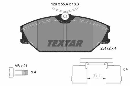 Комплект тормозных колодок дискового тормоза TEXTAR 2317203