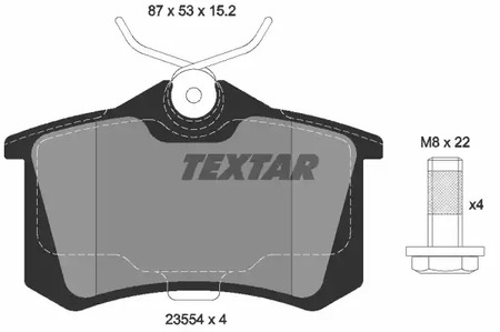 Комплект тормозных колодок дискового тормоза TEXTAR 2355401
