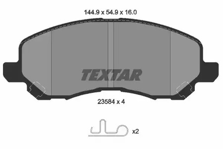 Комплект тормозных колодок дискового тормоза TEXTAR 2358403