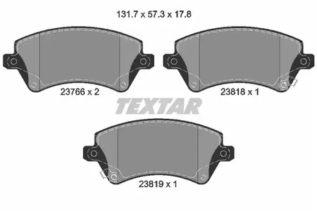 Комплект тормозных колодок дискового тормоза TEXTAR 2376601