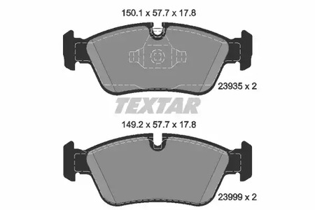Комплект тормозных колодок дискового тормоза TEXTAR 2393501